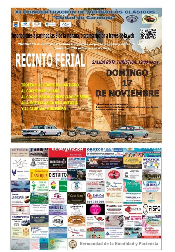 Coches Clásicos en Carmona, Concentración 2024 de vehículos históricos